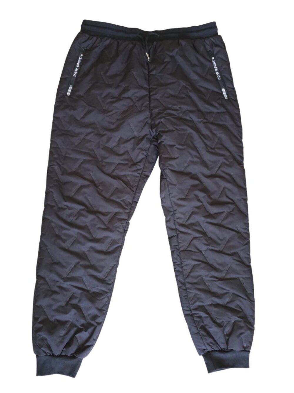 NEW SPORT Men’s Fleece Lined Snow Pants XL Black Winter Thermal Joggers NWOT